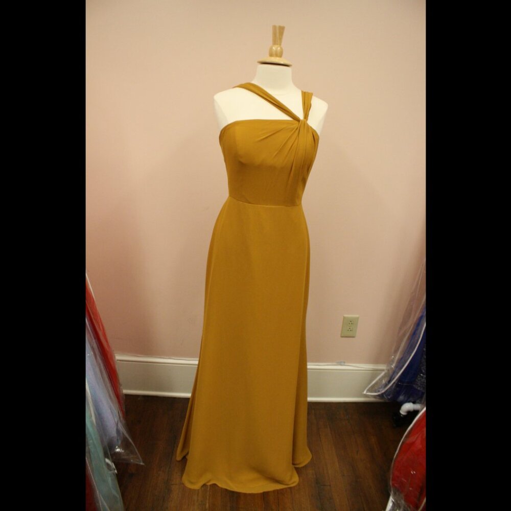 Hayley Paige Occasions 52308 Long Chiffon Honey 12